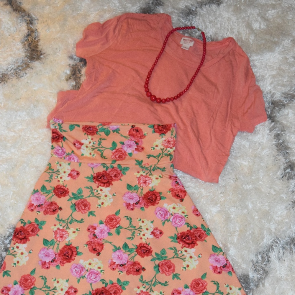 LuLaRoe Floral Azure skirt